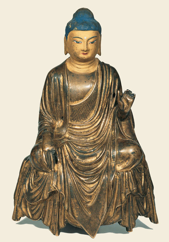 北魏时期(386-534年),473年,青铜镀金,高28厘米,布达拉宫藏  北魏