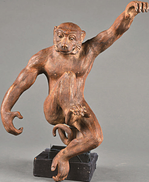 5 厘米西汉木雕长臂猿展品一瞥由南京博物院举办的"如意猴——南京