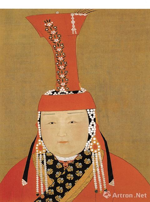 《元世祖后像》 元 佚名 绢本设色 台北故宫博物馆藏
