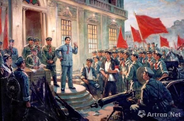 先生于曾于1959年为中国革命博物馆创作了一幅《南昌起义》的油画