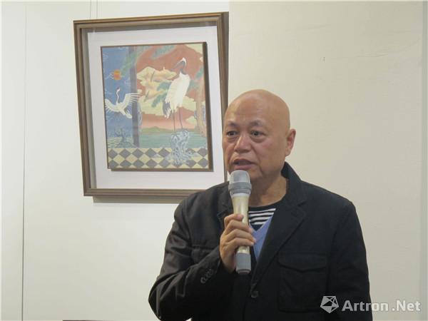 中国工笔画学会副会长,首都师范大学美术学院教授孙志钧开幕式致辞