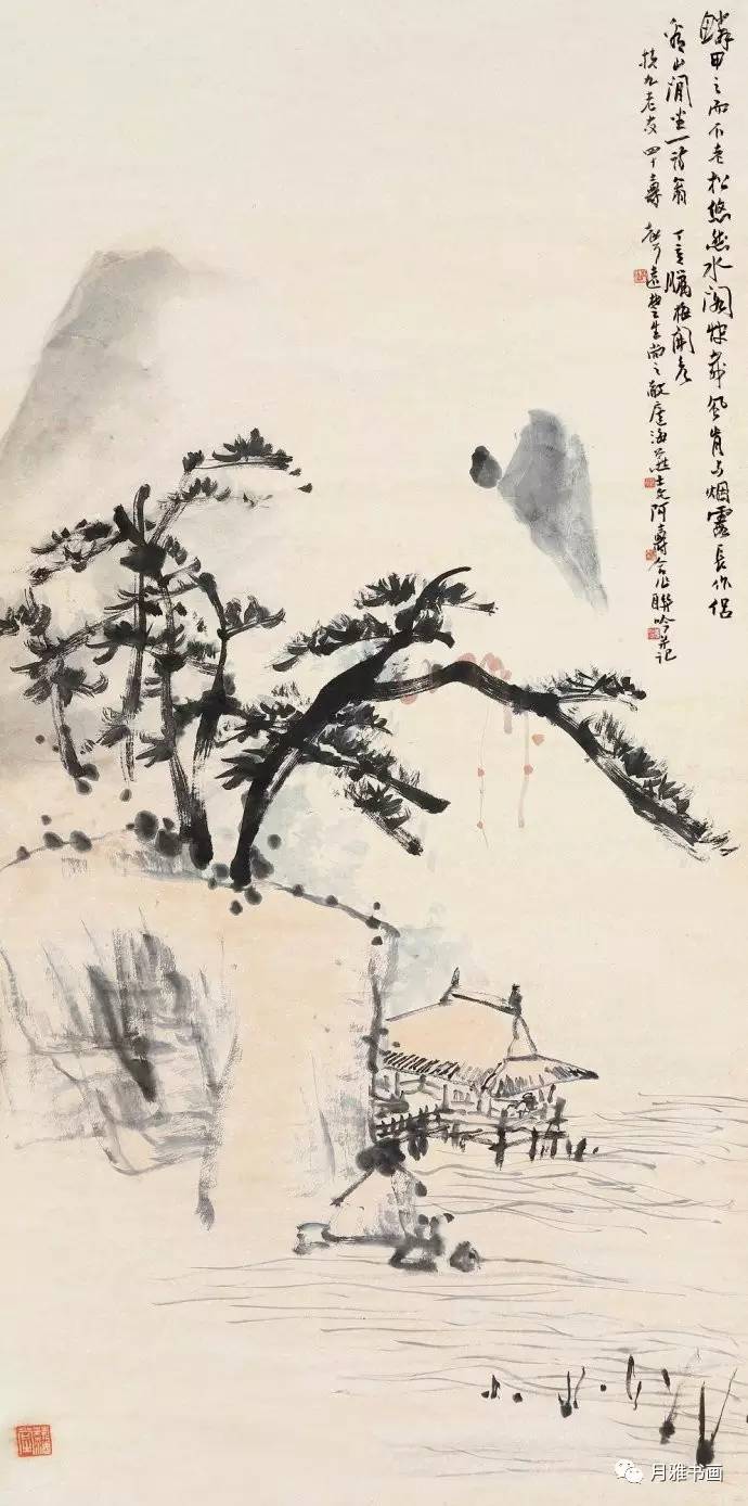 钤印:海燕(白),声远(朱),潘天寿印(白),姜丹书(白),艺海堂(白)