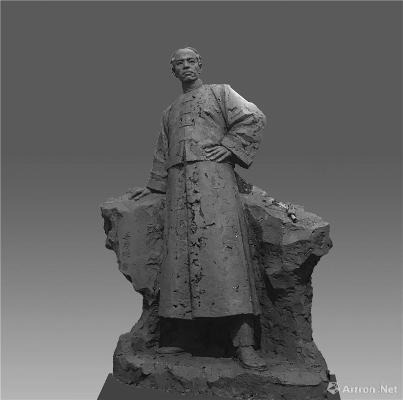 雕塑家陈建华心系家乡,为孩子创作梁启超石雕