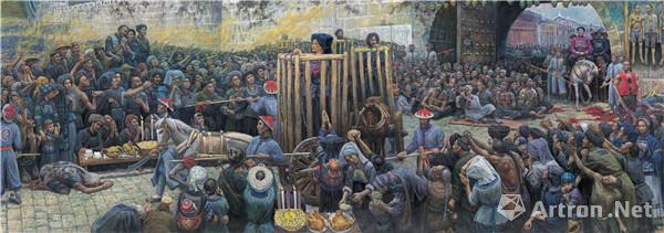 王大同 《布依族农民起义女英雄》 布面油画 780x280cm