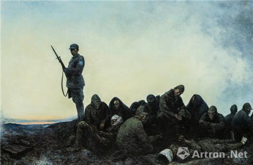 李彦修《硝烟远去》布面油画 200cmx300cm,2015年