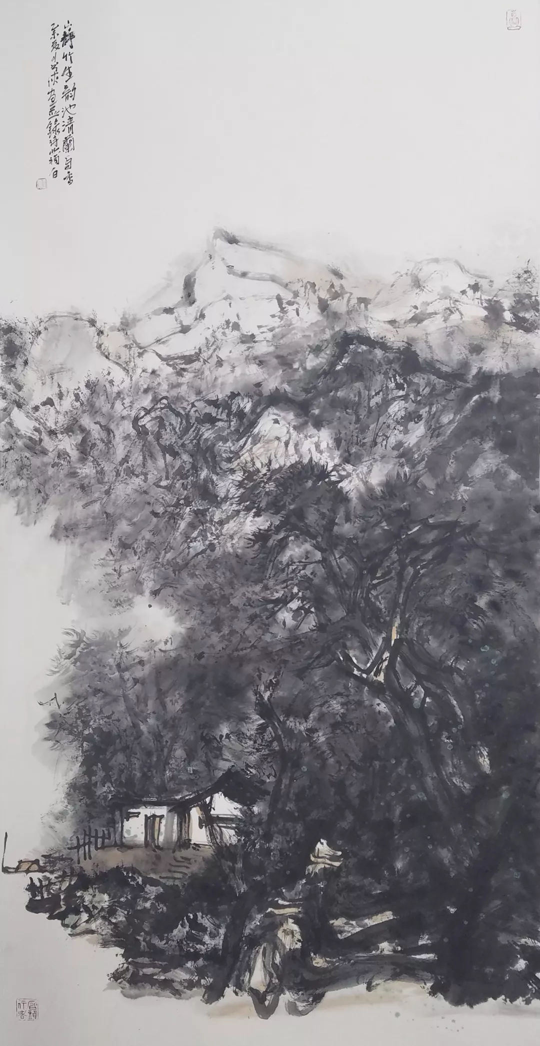 王书侠《山静 138×68cm