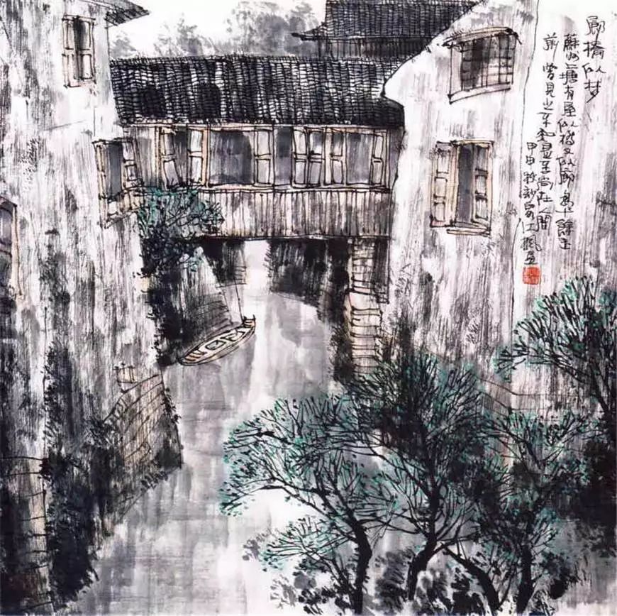 《廊桥似梦》68×68cm