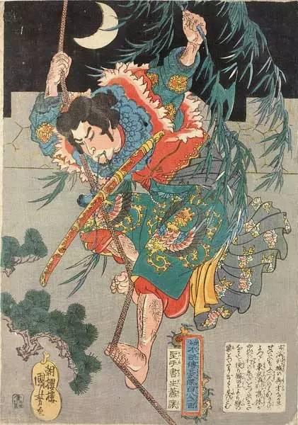 看日本浮世绘大师如何画水浒?