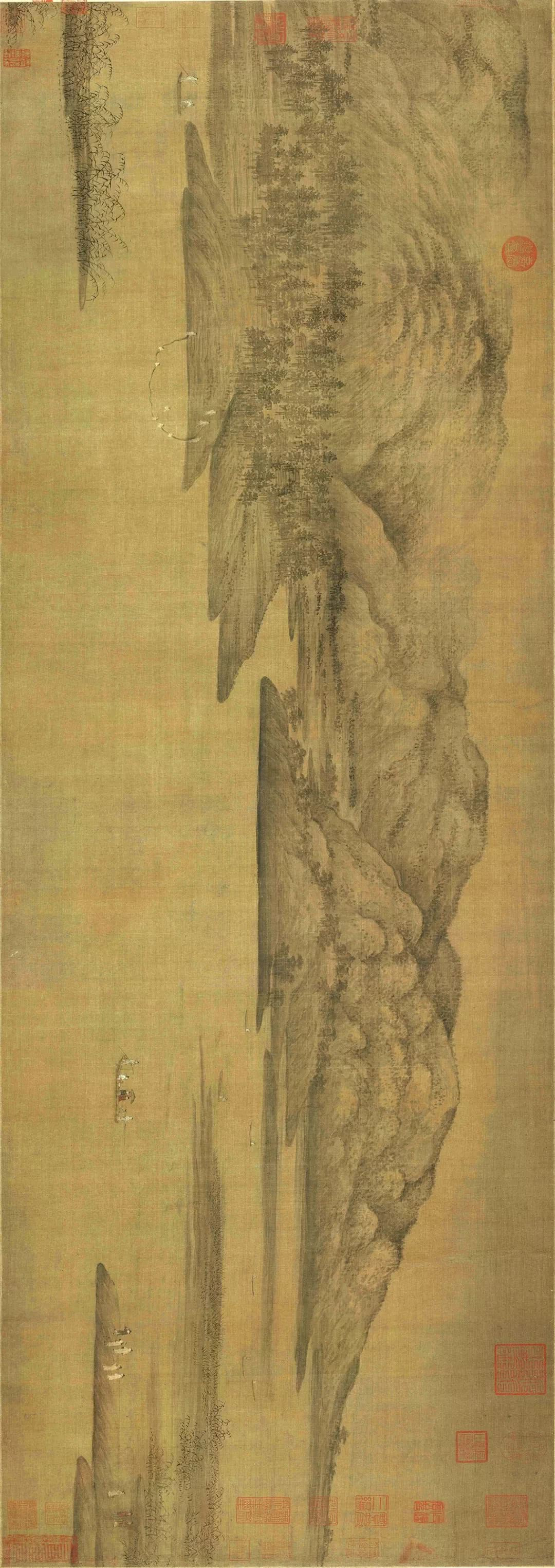 五代 董源 潇湘图卷 50x141cm  北京故宫博物院藏