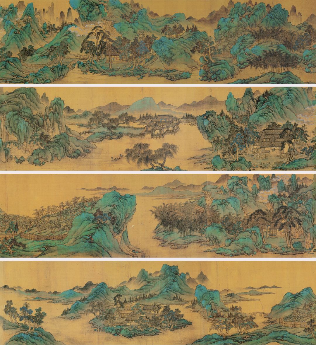 明 仇英 辋川十景图卷 绢本青绿 28×428cm 吉林省博物馆藏 再免费