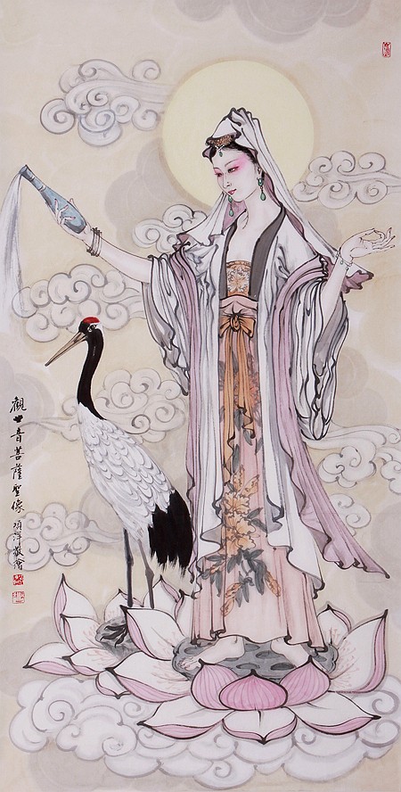 《观世音菩萨圣像》136×68cm