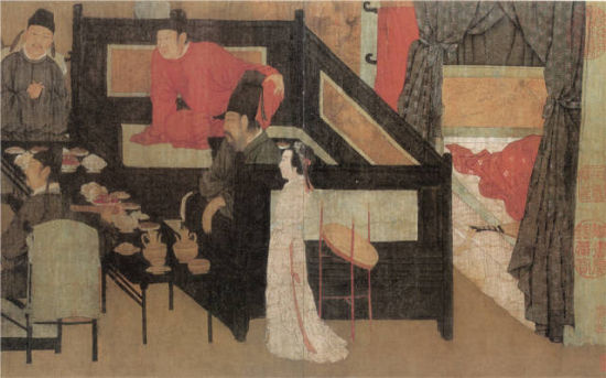 五代，顾闳中，韩熙载夜宴图，卷（宋摹本）之一