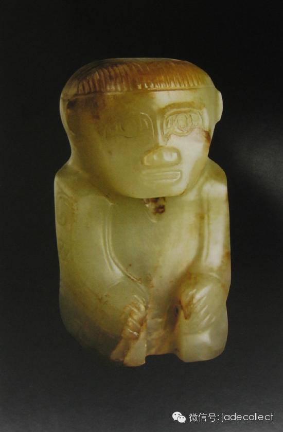 跽坐人形玉佩商代晚期高5.