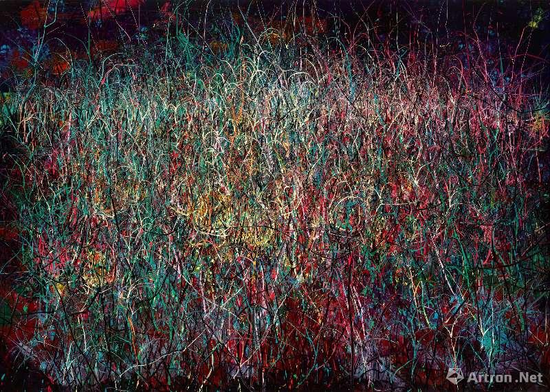 《无题》，油彩 画布，250 x 350cm，2018   ©曾梵志，图片：艺术家、豪瑟沃斯