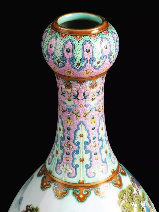 非典型御窑！乾隆宫粉地洋彩鹤鹿同春如意瓶亮相巴黎苏富比