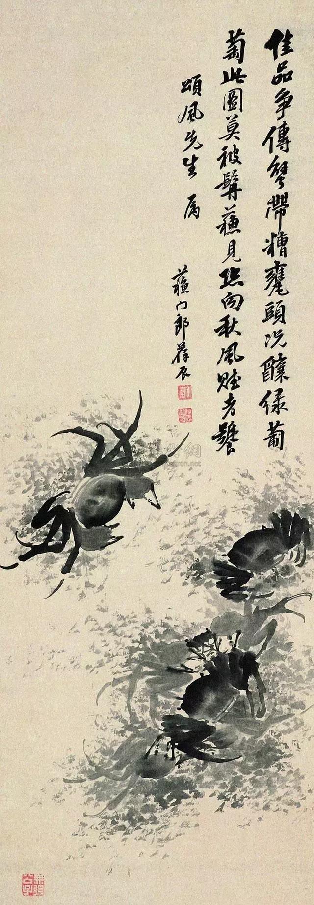 古今著名畫家的蟹——各有千秋,別樹一幟